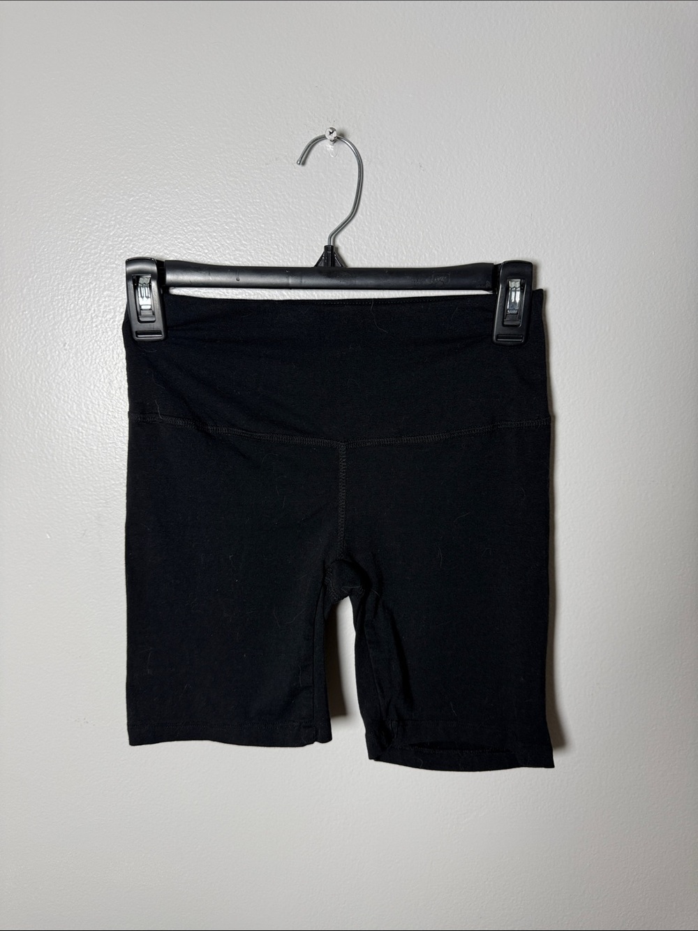 One Step Ahead Black High-Waist Bike Shorts Size Mediun